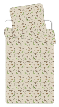 Baby sengetøj 70x100 cm -  OEKO-TEX® Certificeret - Dinosaurer print - 100% Bomulds sengesæt